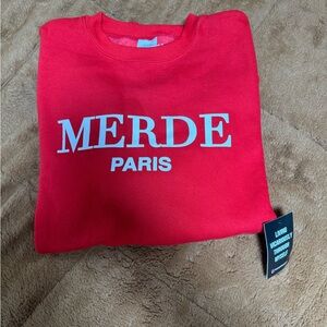 Bold Red Graphic Sweatshirt